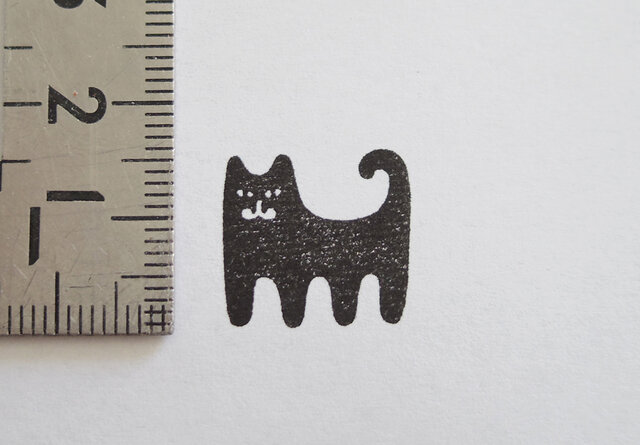 スタンプ/ゴム印/はんこ 「くろねこ」の画像1枚目