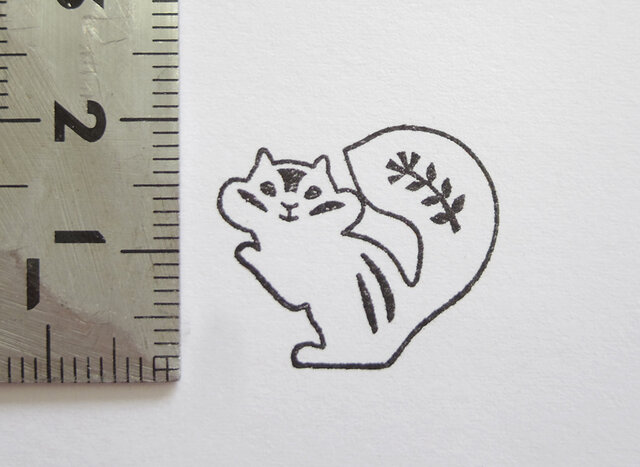 スタンプ/ゴム印/はんこ 「リス」の画像1枚目