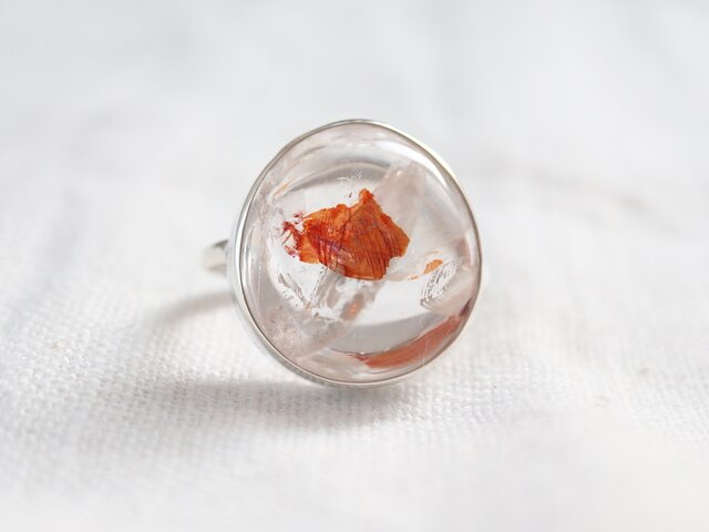 flower fishのライモナイトin クォーツringの画像1枚目
