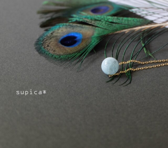 s130 G158 アクアマリンのネックレスの画像1枚目