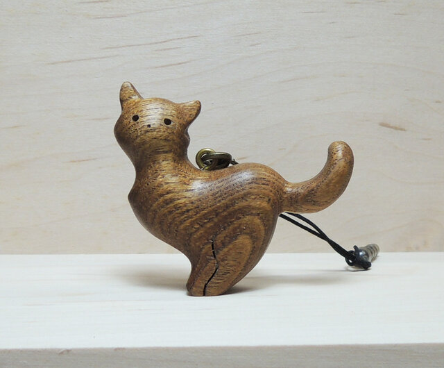 小さな猫のストラップ №1の画像1枚目
