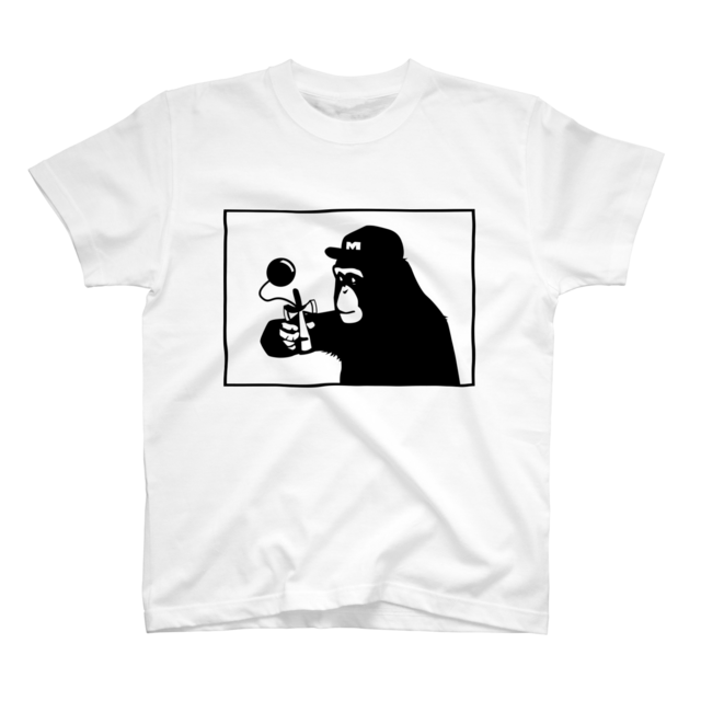 Tシャツ けん玉をするチンパンジー【キッズ・レディース・メンズ】の画像1枚目