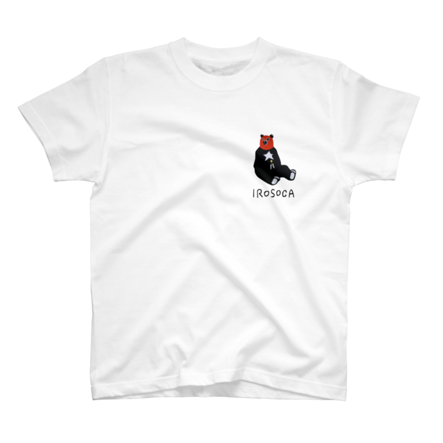 Tシャツ 目出し帽をかぶった熊【キッズ・レディース・メンズ】の画像1枚目