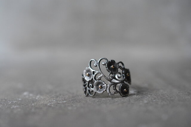 order OY様:arabesque and flowers ringの画像1枚目