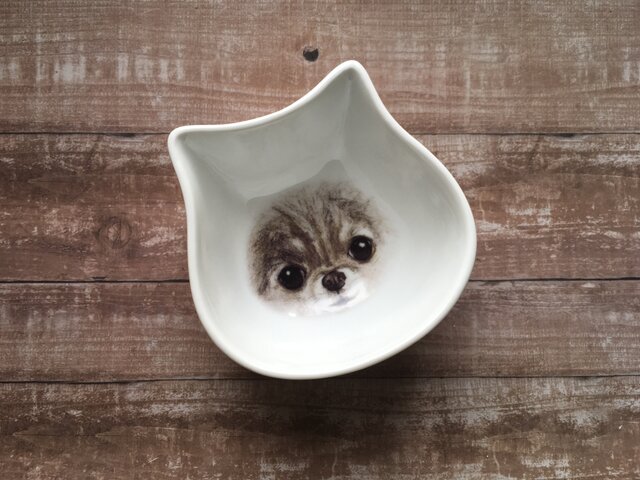 名入れ可!チワワ 顔ボウルの画像1枚目