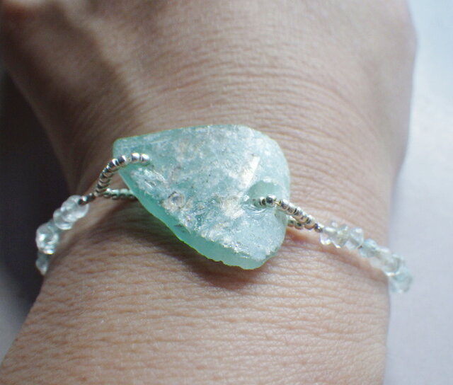 sv925*ローマングラス Ancient Roman Glass Blacelet アンティーク