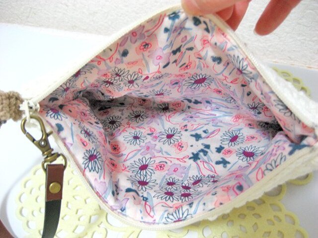 玉編みのファスナーポーチ <Lサイズ> | iichi 日々の暮らしを心地よく