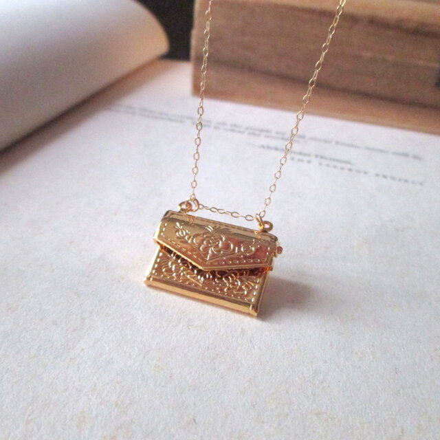 Envelop ペンダントネックレス 14kgf 50cmの画像1枚目