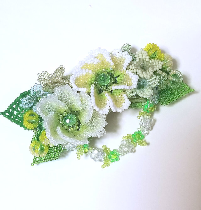 バレッタ Bouquet (ミントアネモネ)の画像1枚目