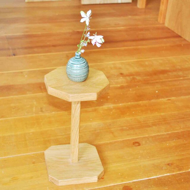 ミニ花台(オーク)の画像1枚目