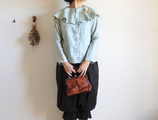 blouse * mira 限定色 ミントの画像1枚目