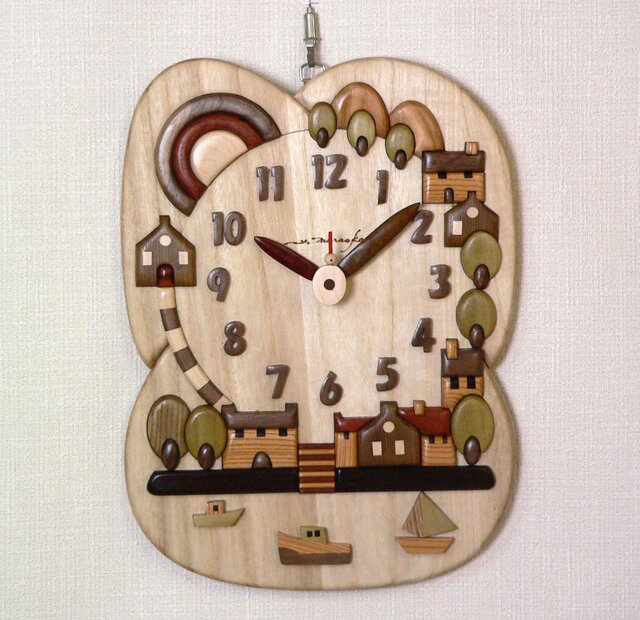 Woody picture & clock プロバンス 港の見える街 <注文制作>の画像1枚目