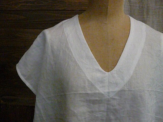 綿麻*Vネック*プルオーバーの画像1枚目
