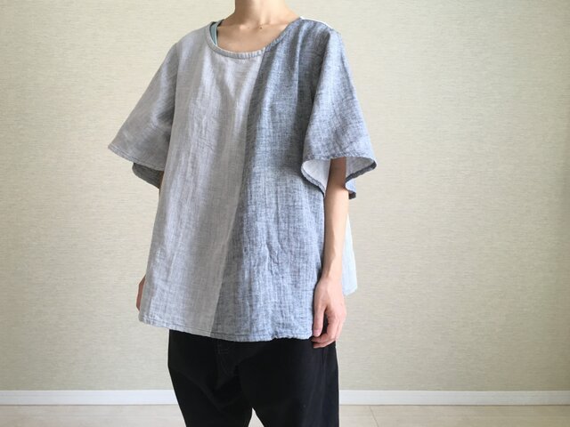 ダブルガーゼのゆるTシャツ009の画像1枚目