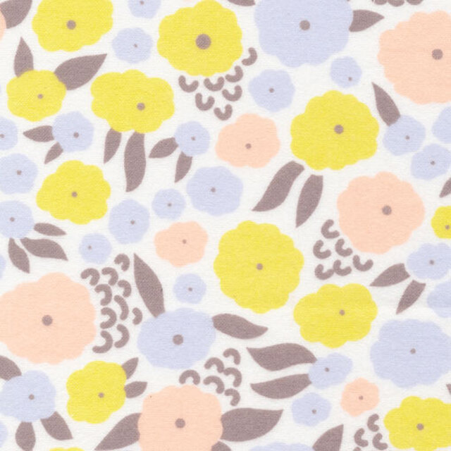 アメリカCloudnineコットンフランネルカットクロス-Field day-コットンフラワー オーガニックコットンの画像1枚目