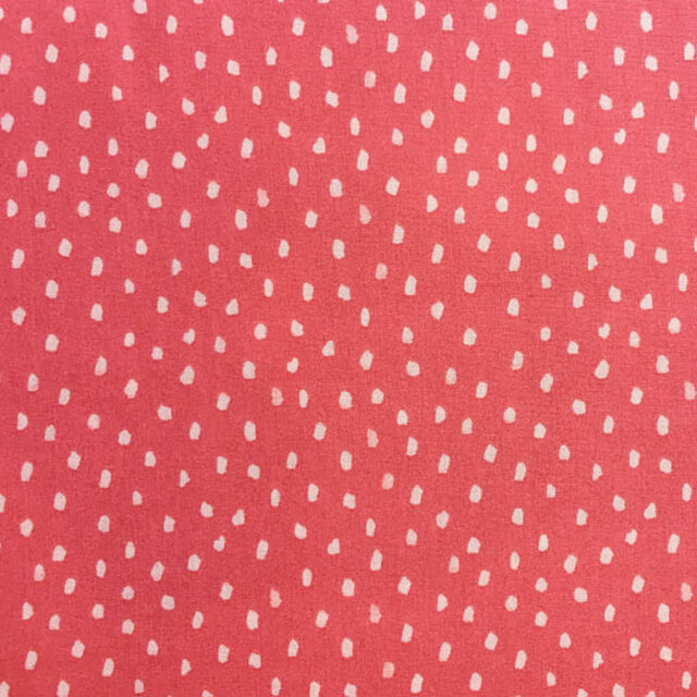 アメリカMonaluna プリント生地 カットクロス ドットピンク オーガニックコットンの画像1枚目