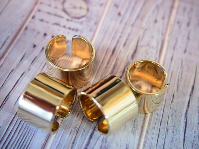 いつものBrass(真鍮)リング 4個組【幅広】の画像1枚目