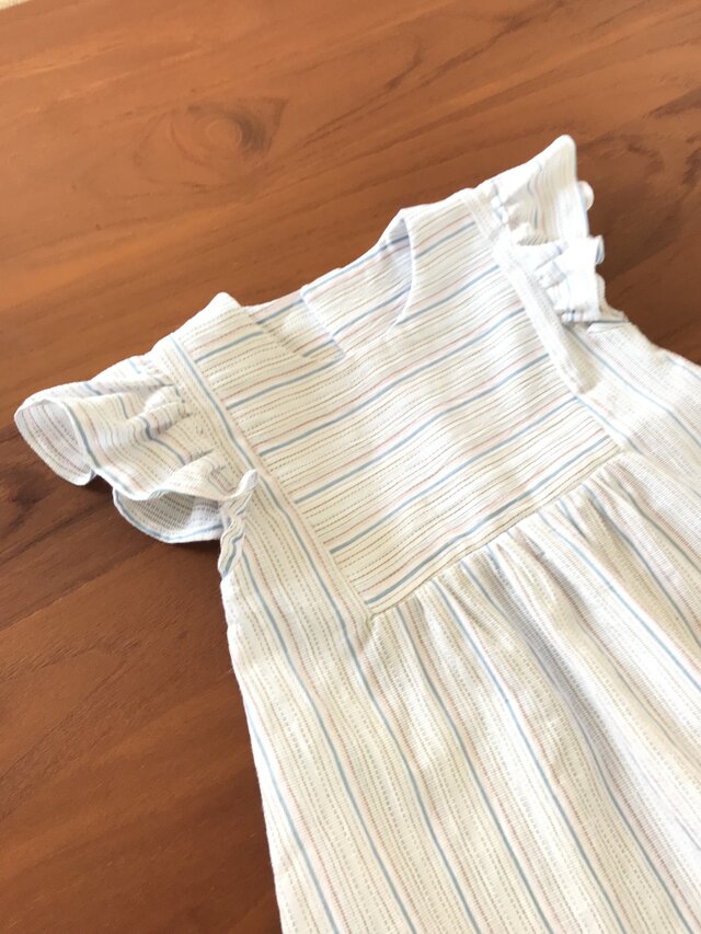 ▽袖フリル ワンピース 80▽の画像1枚目