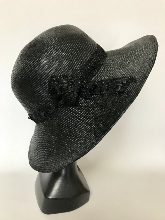 夏帽子(シゾール)黒色の画像1枚目