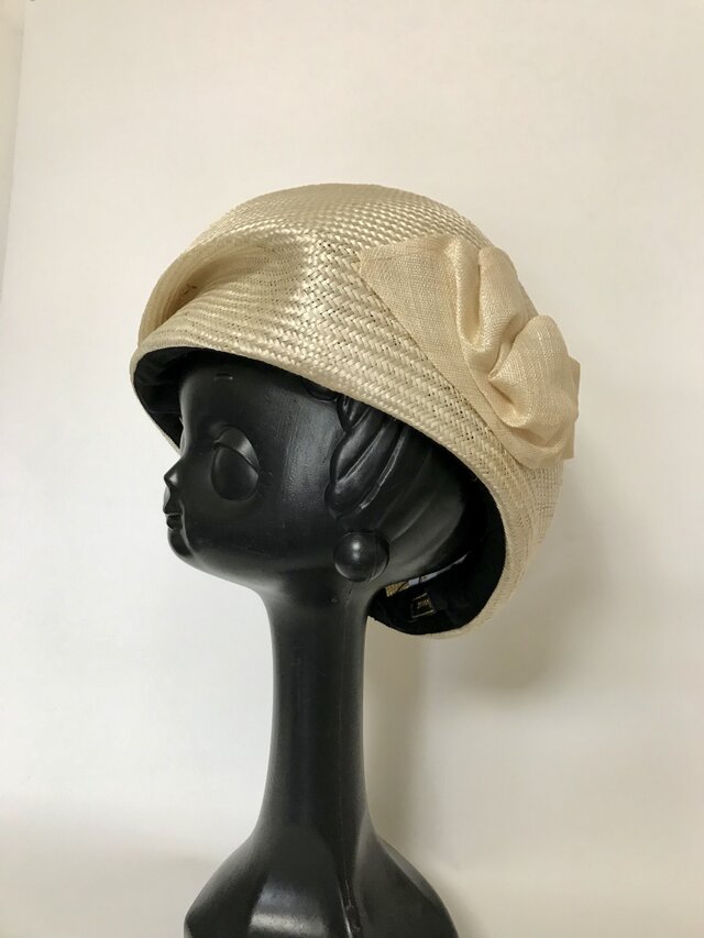 夏ベレー帽(オフホワイト)の画像1枚目