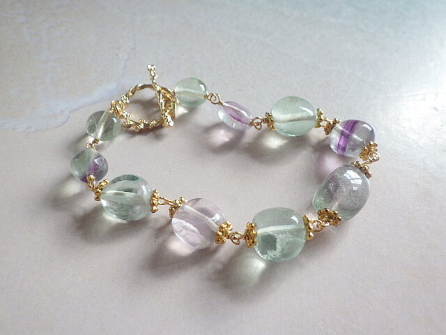 ☆再販☆mermaid 's rainbow bracelet/フローライトの画像1枚目