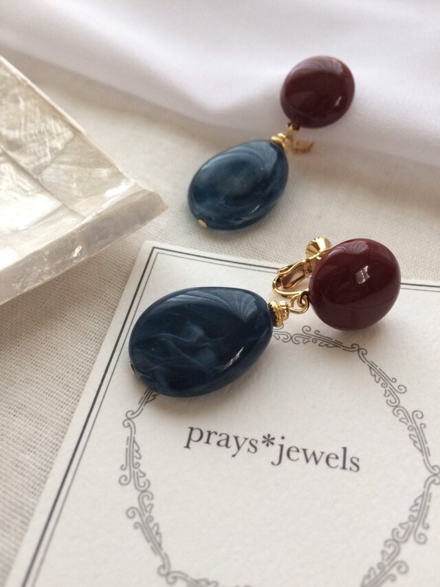 夏にも秋にも♪主役級イヤリング! Vintage taste earringsの画像1枚目