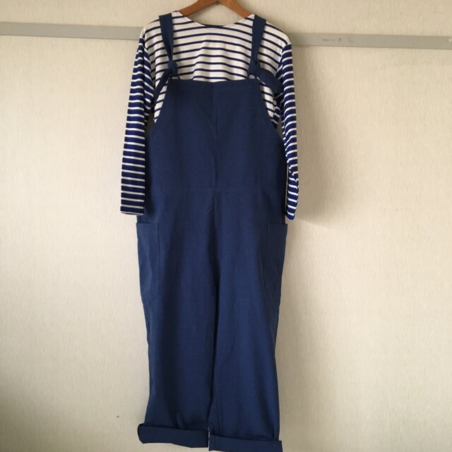 シンプルゆったりサロペットFの画像1枚目