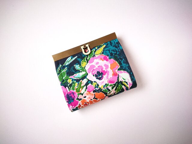 paint flowers★口金ミニ財布の画像1枚目