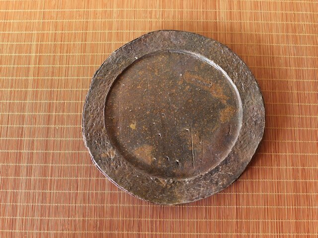 備前焼 皿(約20.5cm) sr4-057の画像1枚目