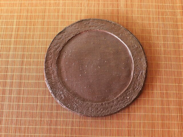 備前焼 皿(約20.5cm) sr4-061の画像1枚目