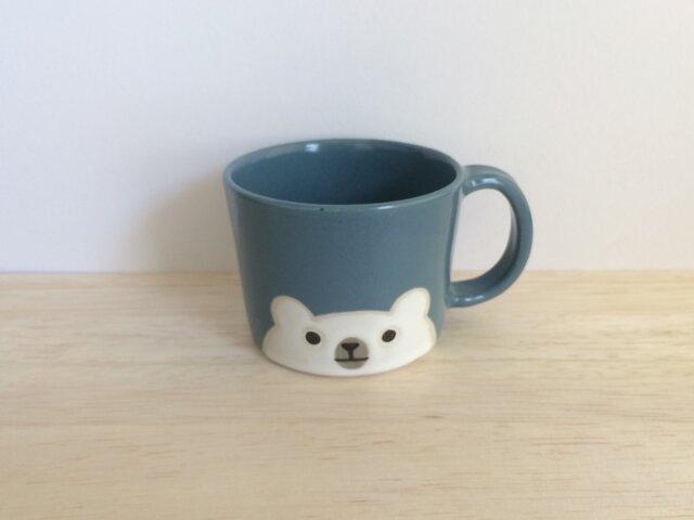 シロクマのマグ(ブルーグレー)の画像1枚目