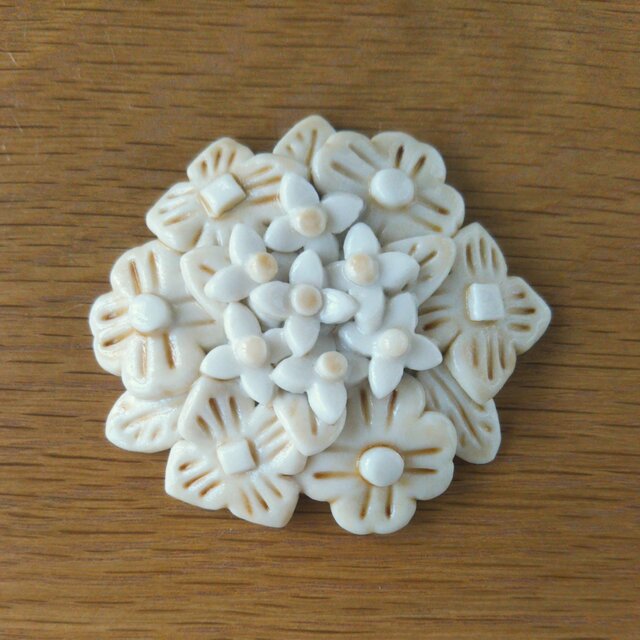 ナンタケットバスケット オーナメント中 花ブーケの画像1枚目
