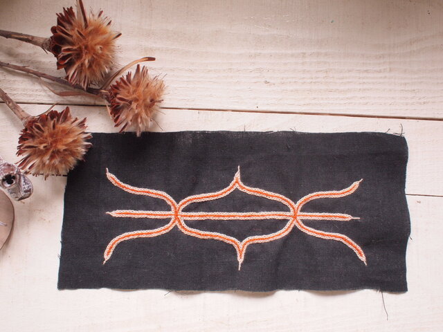 アイヌ刺繍のワッペン素材 封筒サイズ シャツやバッグ・ポーチなどにの画像1枚目