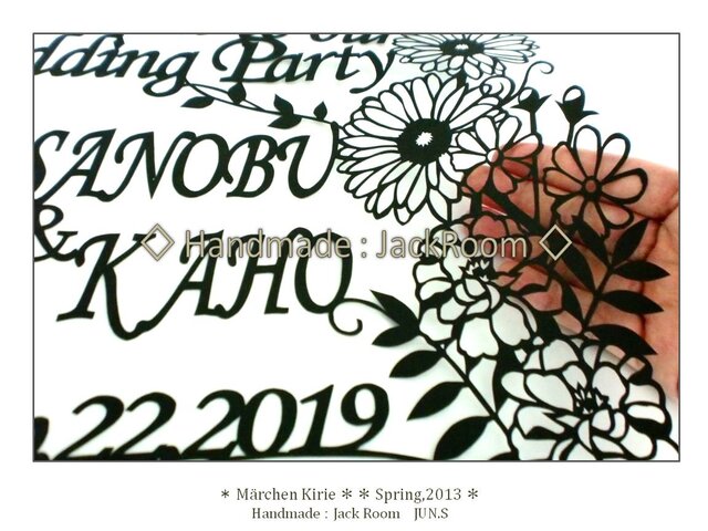 ろく様ご依頼品 メルヘン切り絵I189の画像1枚目
