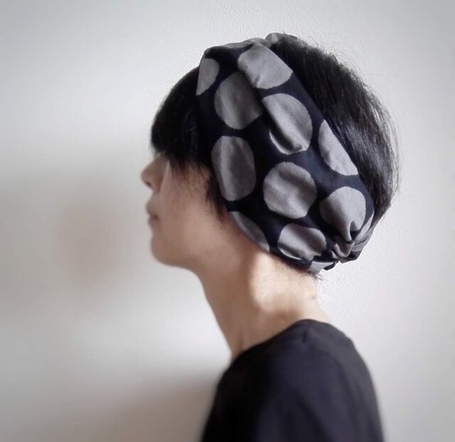 ターバンなヘアバンド ノーブルドット 送料無料の画像1枚目