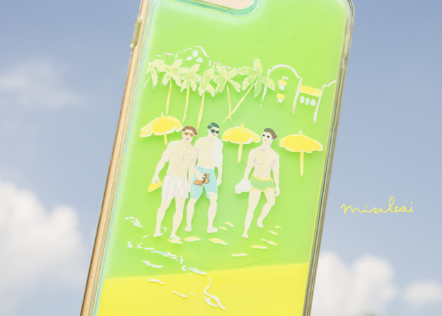 【iPhone】「Waikiki Beach PM4:12」ネオンサンドスマートフォンケースの画像1枚目