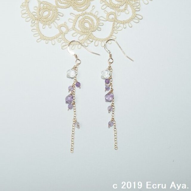 *秋星夜*スターカットのピアス