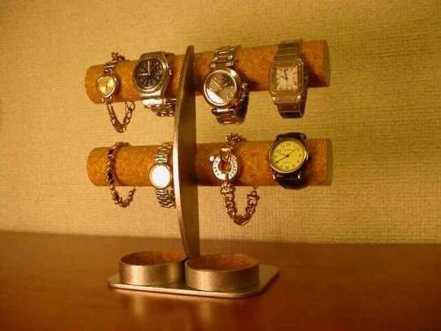 腕時計 飾る 丸トレイ三日月支柱8本掛け腕時計収納スタンド | ak-design | ハンドメイド通販 iichi（いいち）