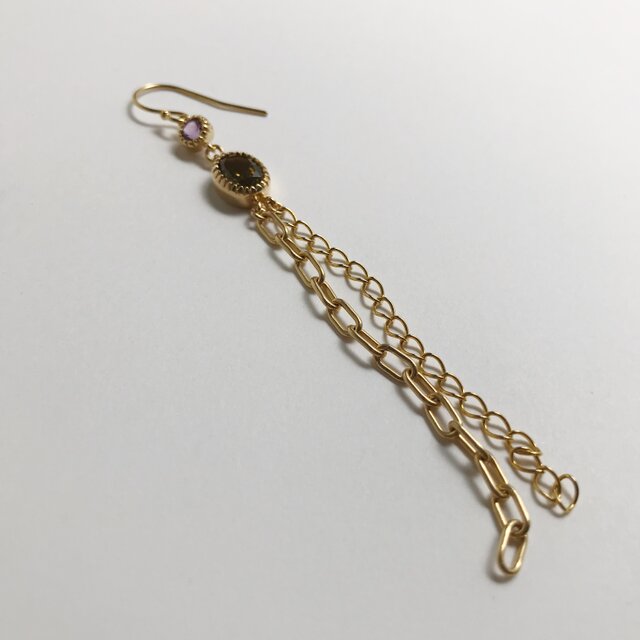 片耳用SVチェーンピアス(G色)(3)の画像1枚目