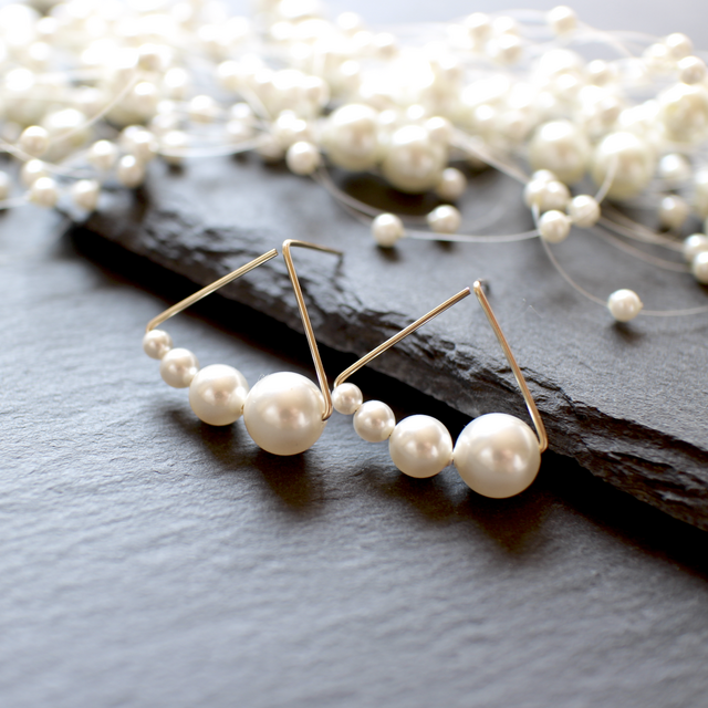 Swarovski Pearl Opera K14GF ピアス　5028