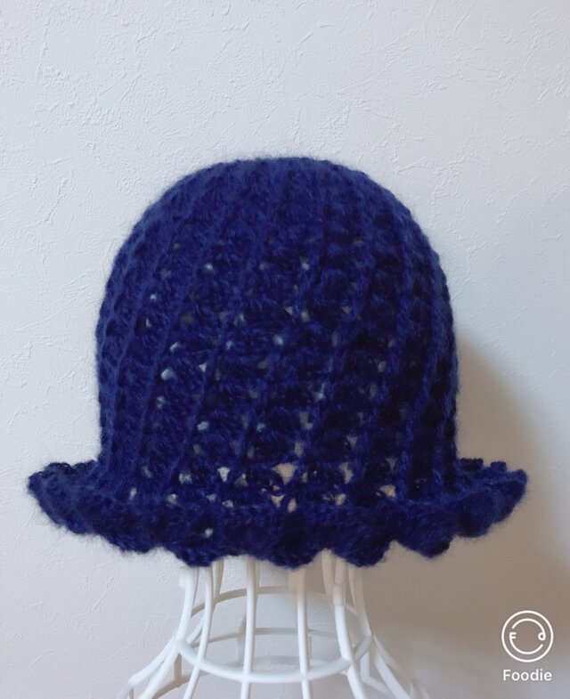 Sold out  モヘアのスパイラル帽子