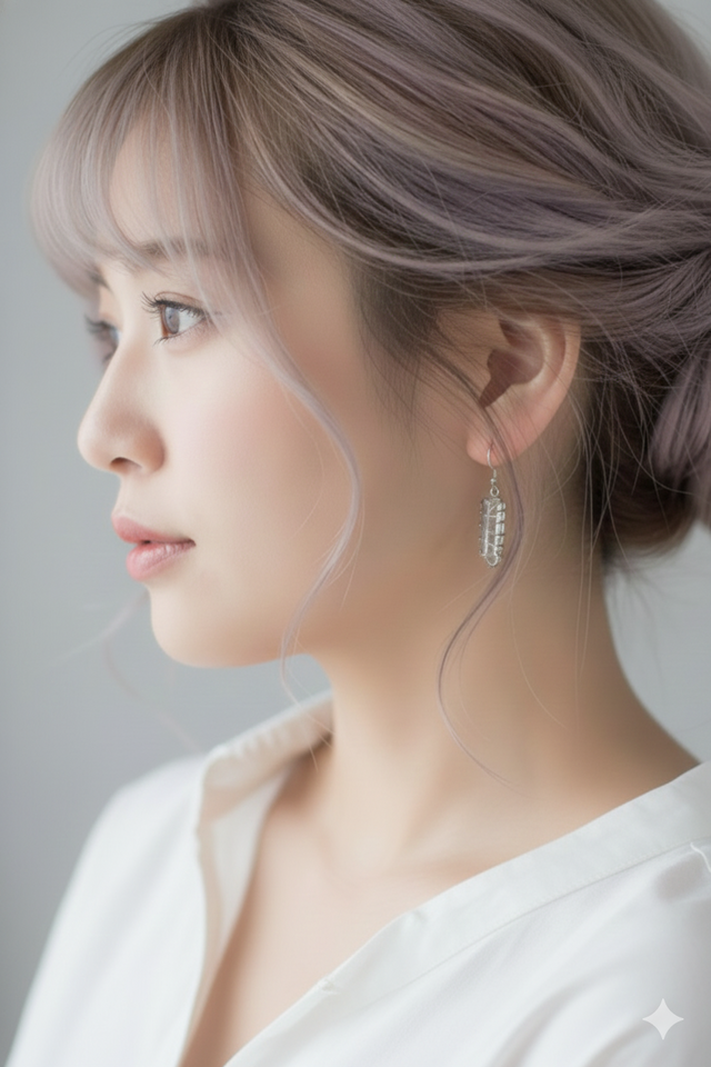 おまとめ♡ピンクレムリアン、ヒマラヤ水晶ピアス ピンクレムリアンシード水晶クラスター／ Diamantina産 no17