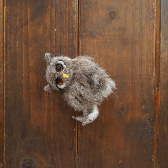 ミミズクですよ〜ブローチの画像1枚目