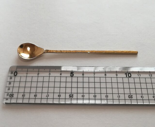 有次　真鍮 打ち出し　スプーン4本セット 真鍮ティースプーン | iichi 日々の暮らしを心地よくする