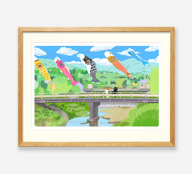 イラストフレーム(41.空の魚)の画像1枚目