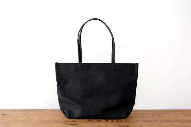 《Canvas》Simple tote Bag ブラックの画像1枚目