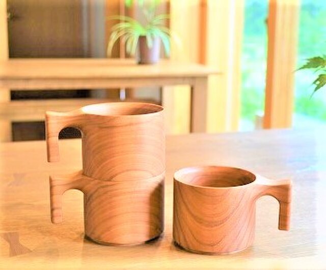 大人気 プレゼントにも たっぷり入る 木製マグカップ Wooden Mag 山桜0049 Iichi ハンドメイド クラフト作品 手仕事品の通販