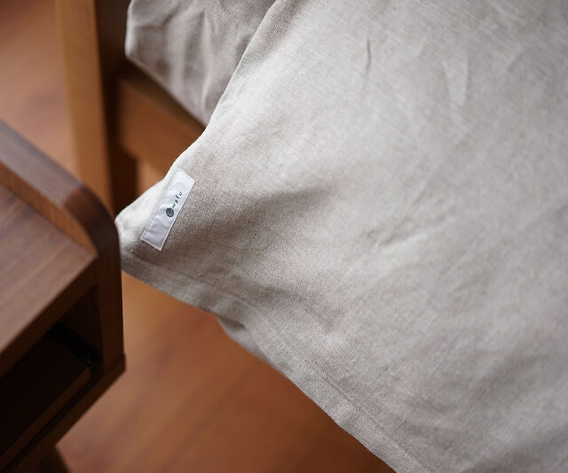 wafu.【掛ふとんカバー】リネン100% 気がつけば虜に ／ 亜麻ナチュラル 掛ふとんカバー】シングルサイズ リネン100% / 亜麻ナチュラル r003a-amn3