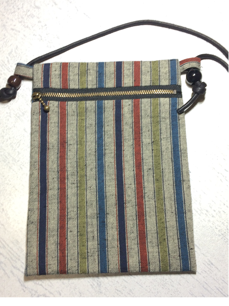 和柄ポシェット～縦縞模様