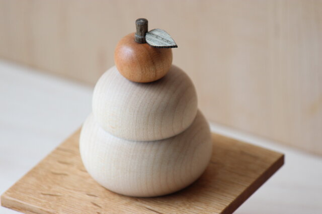 木製鏡餅 小サイズ | iichi ハンドメイド・クラフト作品・手仕事品の通販